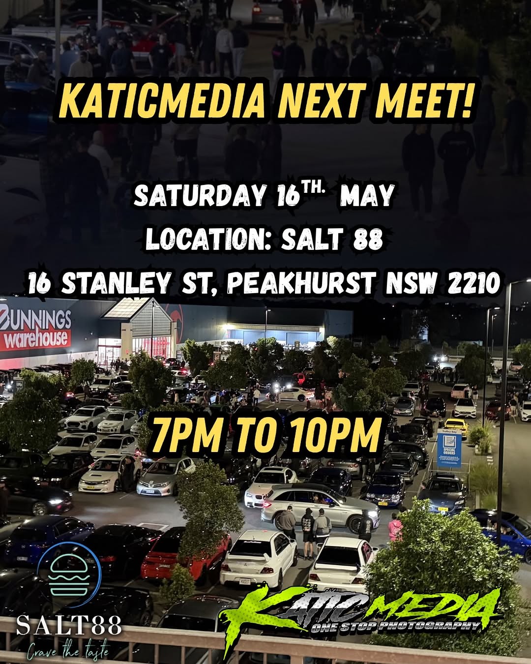 Katicmedia Next Meet! — Muscle car meet in Sydney, NSW on Saturday 16 May 2026