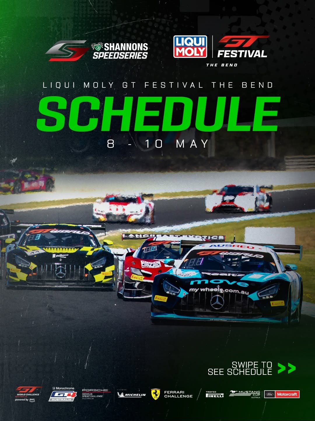 LIQUI MOLY GT Festival The Bend — Euro/Exotic spectator event in Adelaide, SA on Friday 8 May 2026