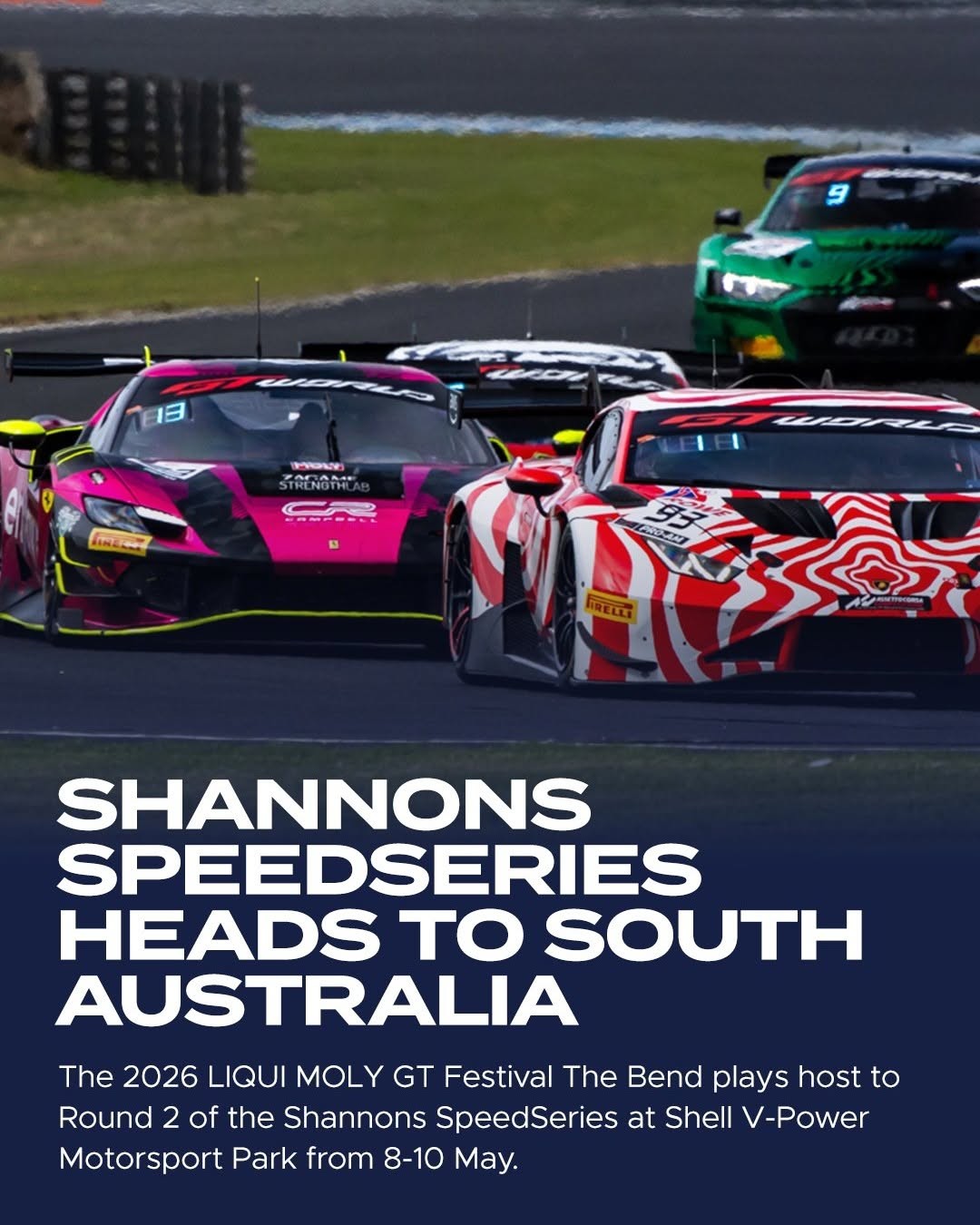 LIQUI MOLY GT Festival The Bend — Exotic/Euro spectator event in Adelaide, SA on Friday 8 May 2026