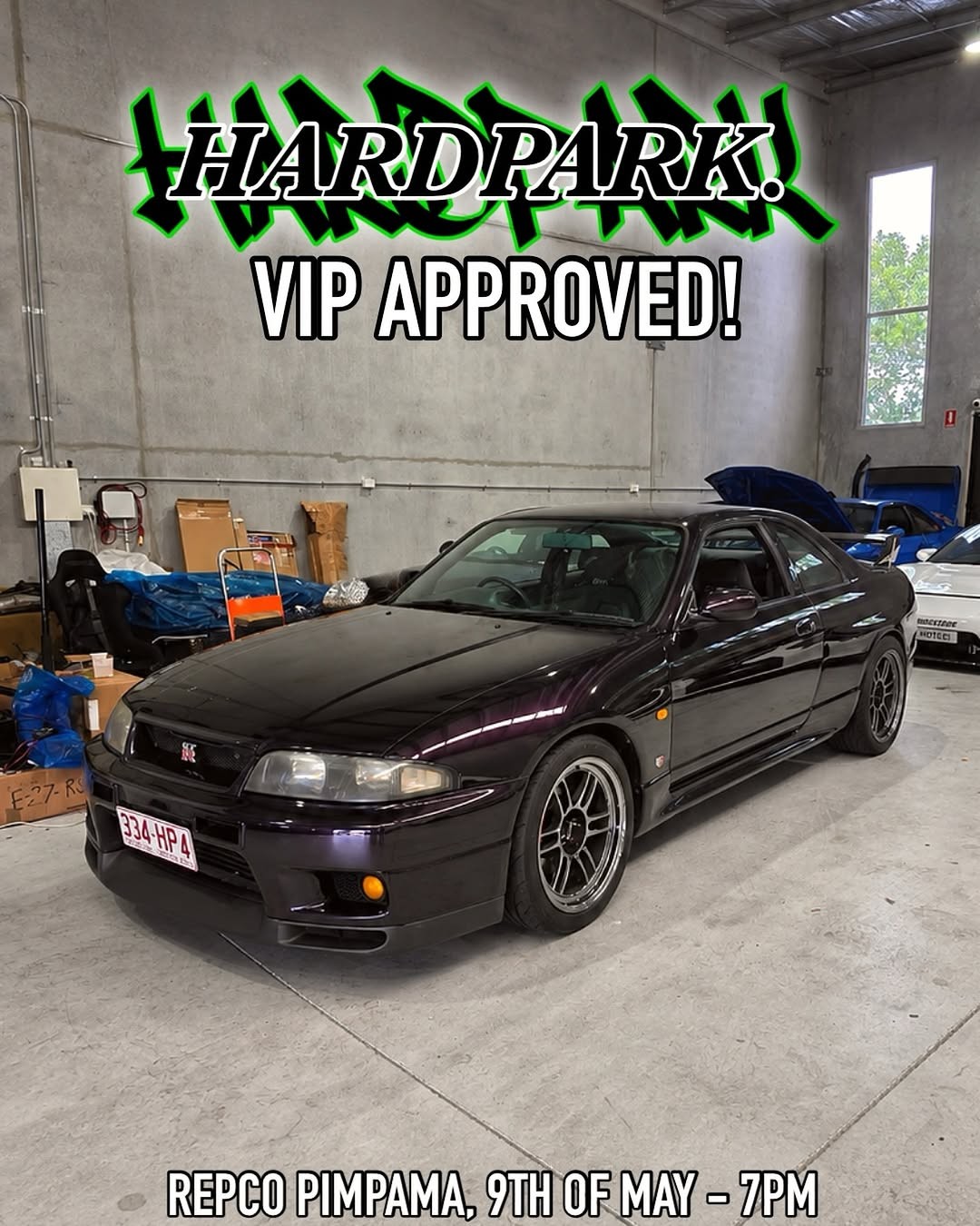 Hardpark x Repco Pimpama — JDM/Stance car meet in Gold Coast, QLD on Saturday 9 May 2026