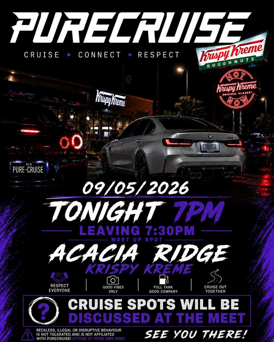PURECRUISE — JDM/Euro car meet in Brisbane, QLD on Saturday 9 May 2026