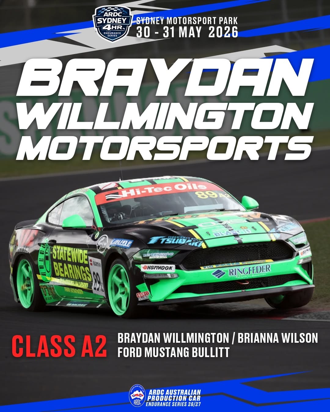 ARDC Sydney 4HR Endurance Series flyer — NSW