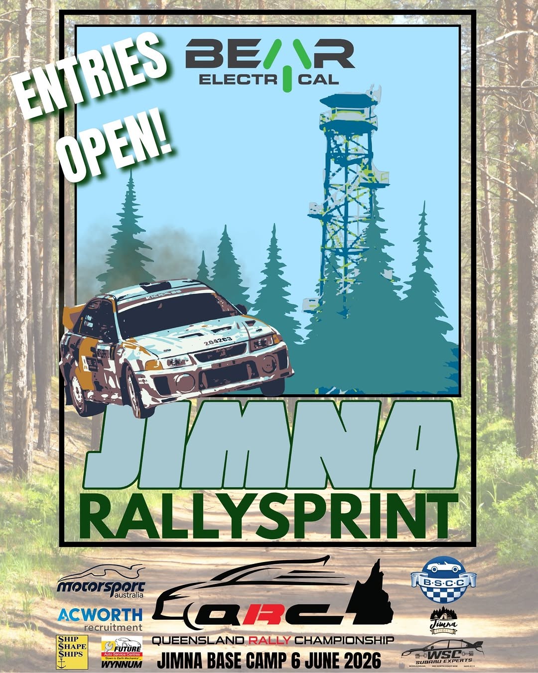 Bear Electrical Jimna Rallysprint flyer — QLD