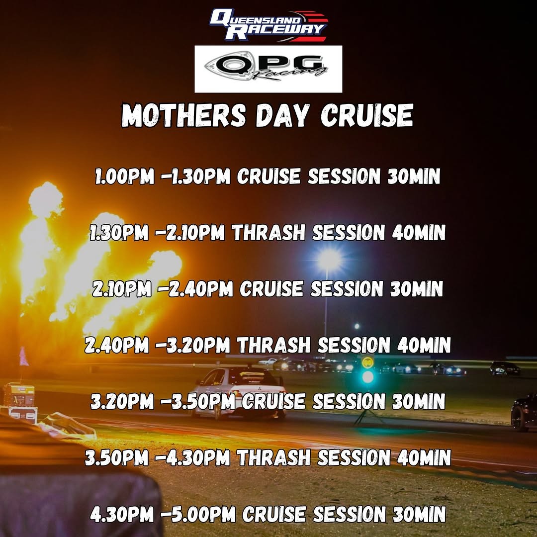 QPG Mother's Day Cruise — Muscle track day in Brisbane, QLD on Sunday 10 May 2026