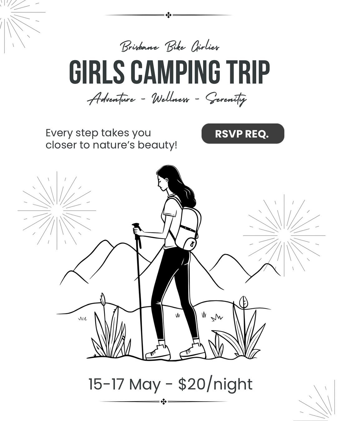 Girls Camping Trip — car meet in Brisbane, QLD on Friday 15 May 2026