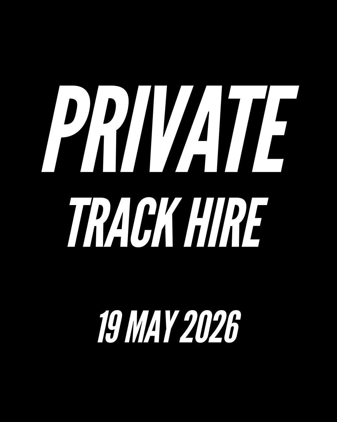 Private Track Hire flyer — NSW