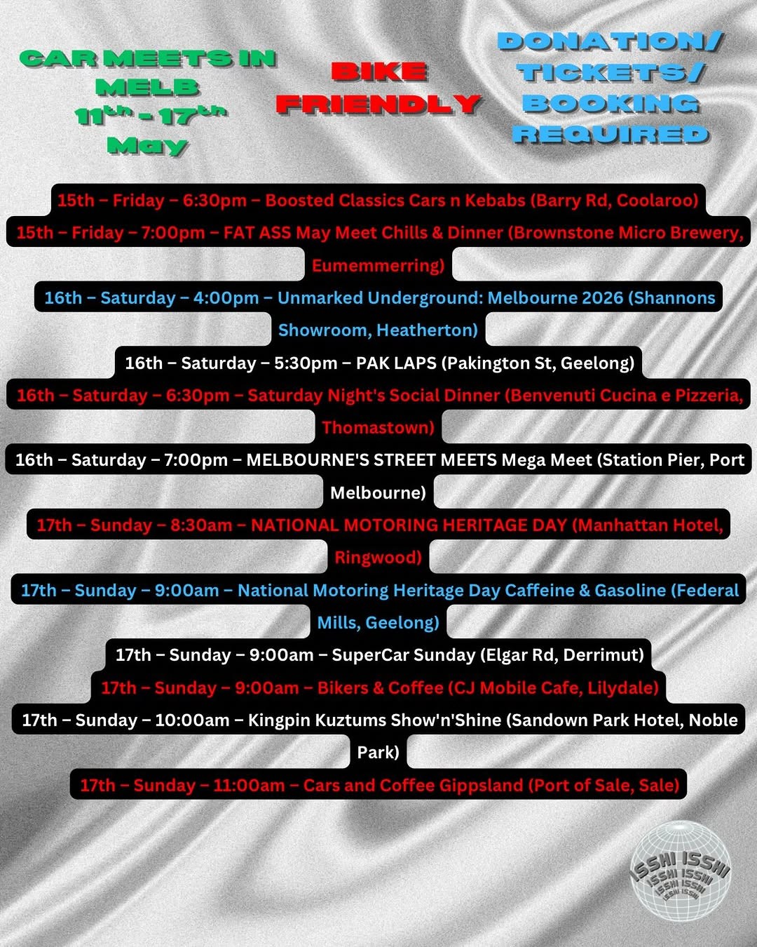 Cars n Kebabs — Classic/Muscle car meet in Melbourne, VIC on Friday 15 May 2026