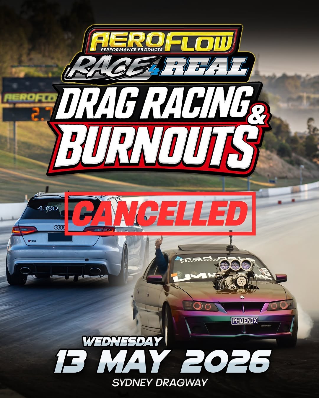 Aeroflow Race 4 Real — Muscle/JDM track day in Sydney, NSW on Wednesday 13 May 2026