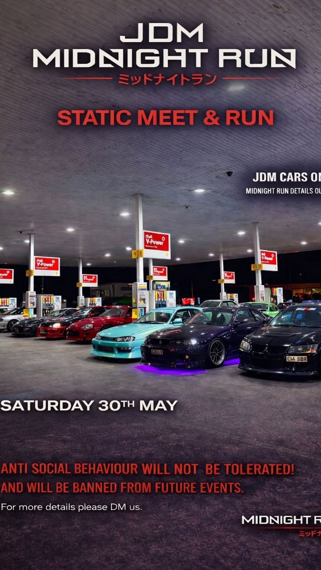 JDM Midnight Run — JDM car meet in Melbourne, VIC on Saturday 30 May 2026