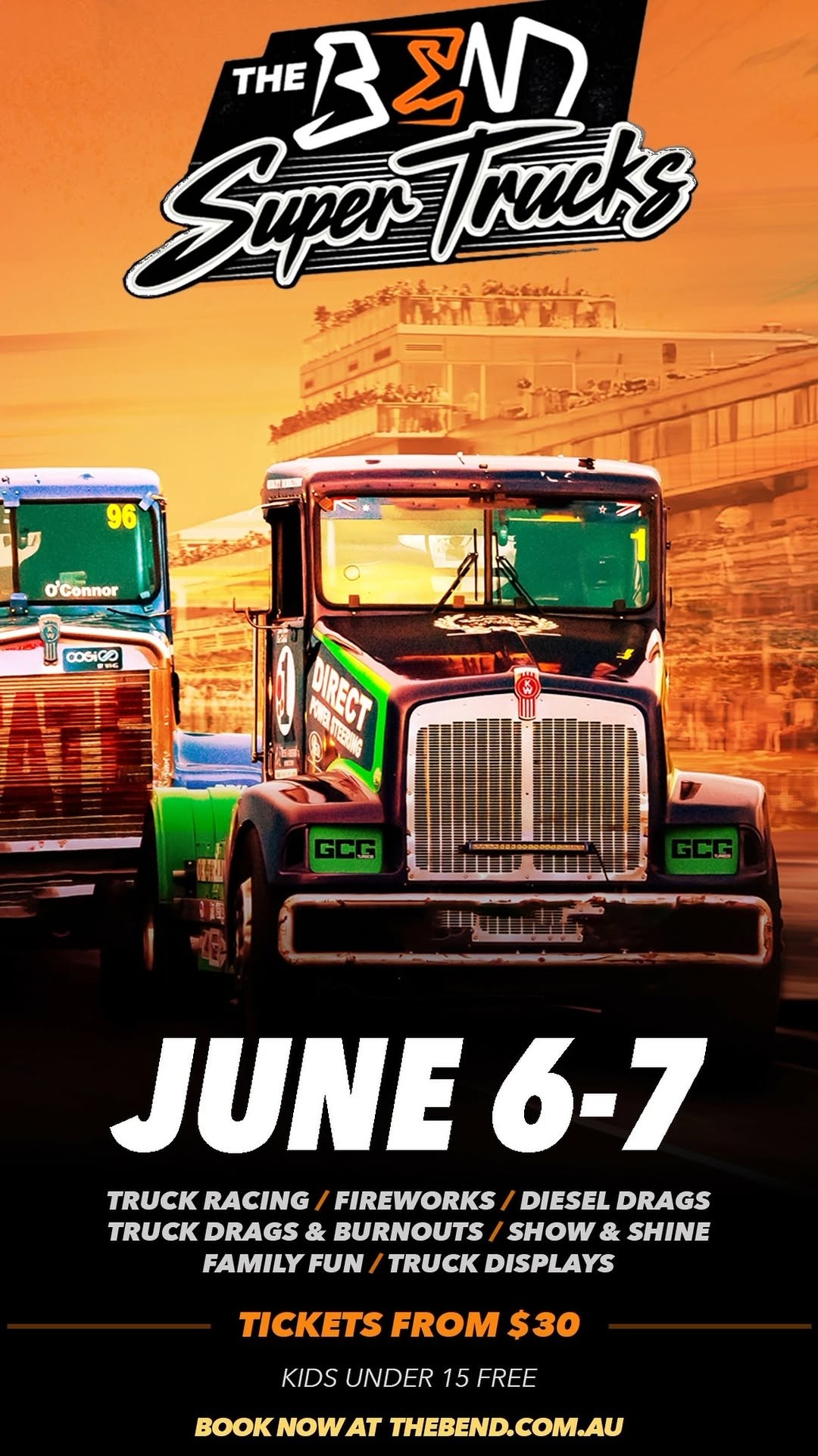 The Bend Super Trucks flyer — SA