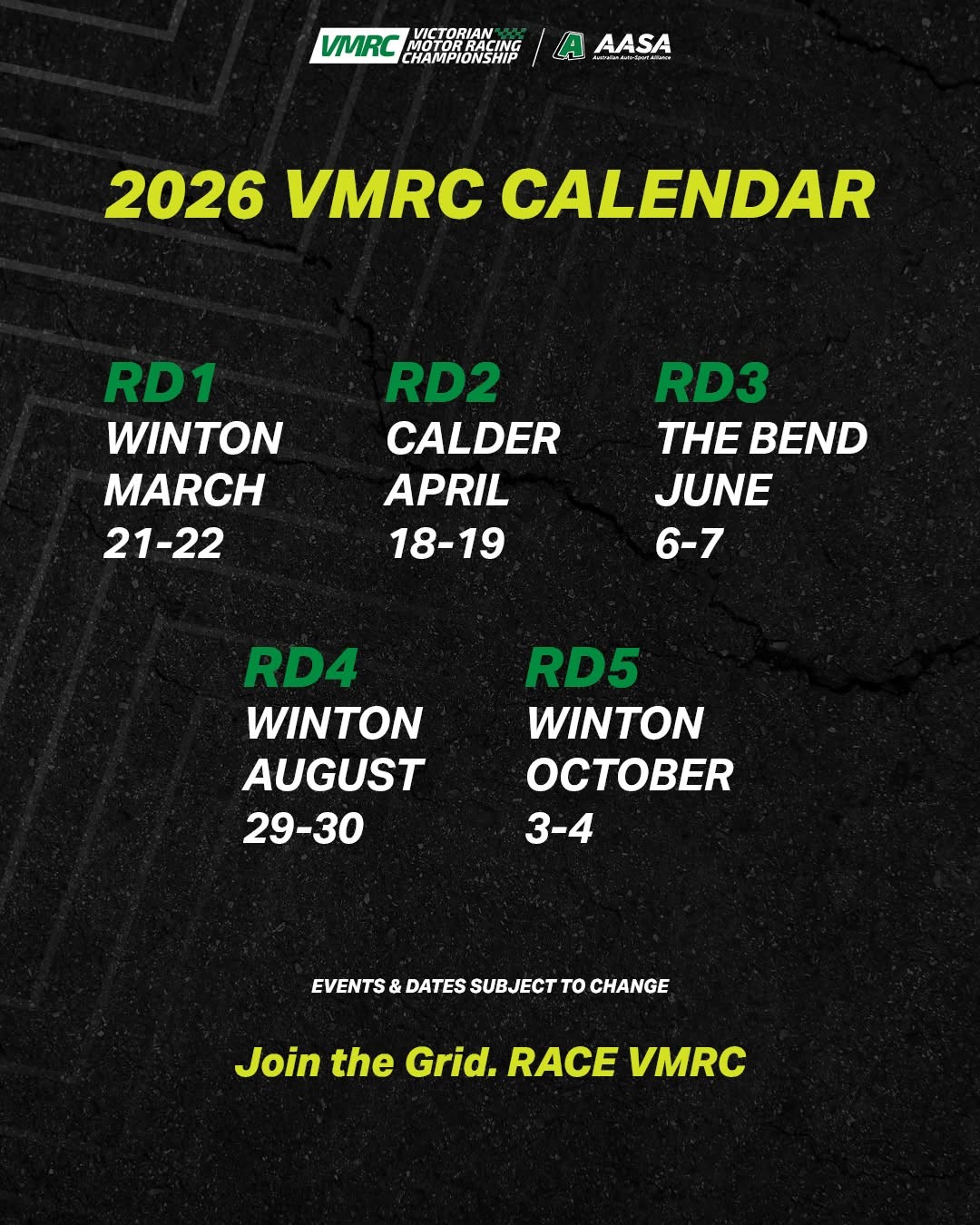 VMRC Round 3 — Muscle spectator event in Adelaide, SA on Saturday 6 June 2026