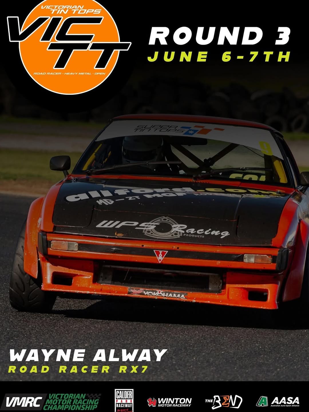 Victorian Tin Tops Round 3 — JDM track day in Adelaide, SA on Saturday 6 June 2026