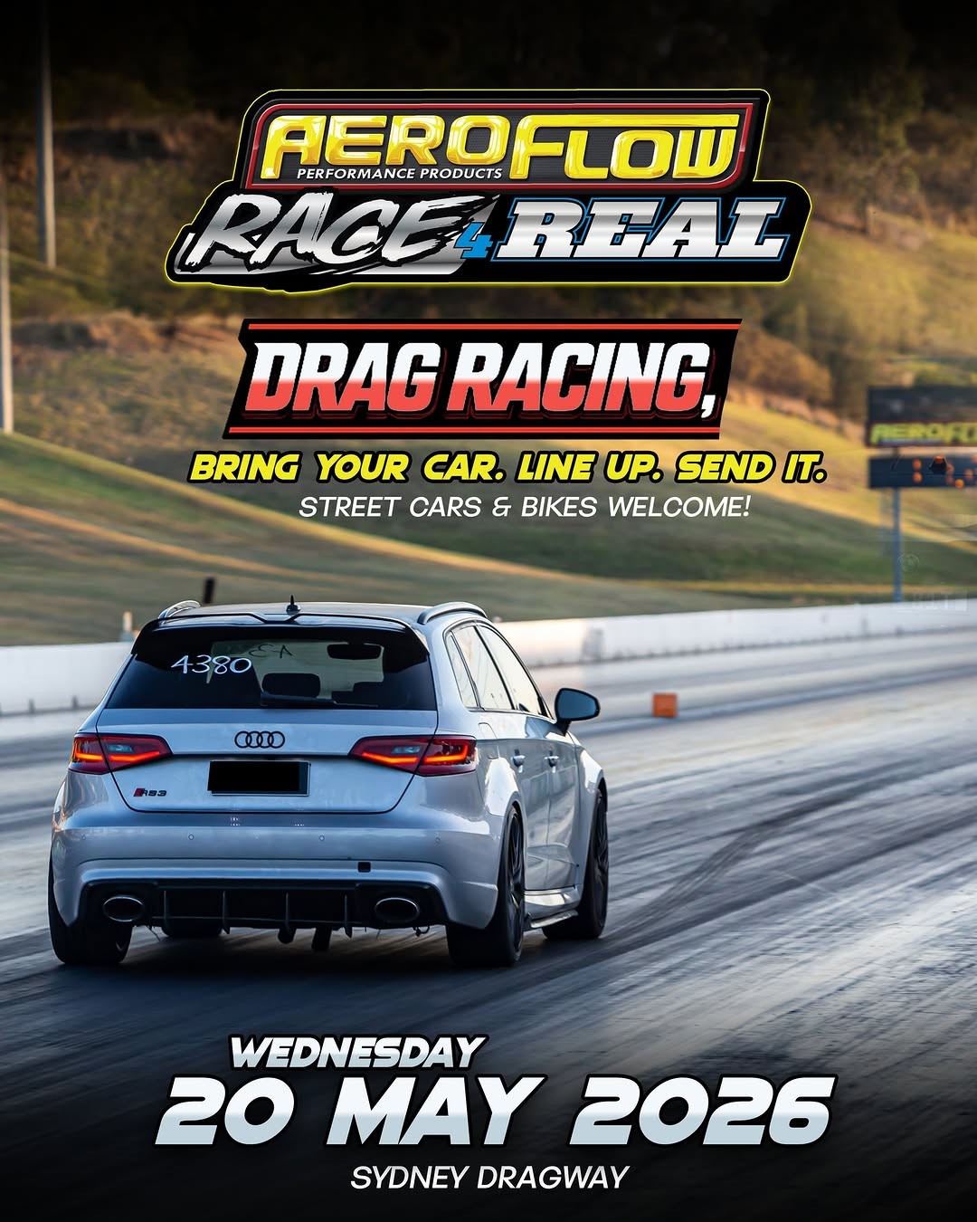 Aeroflow Race 4 Real — Muscle/Euro track day in Sydney, NSW on Wednesday 20 May 2026