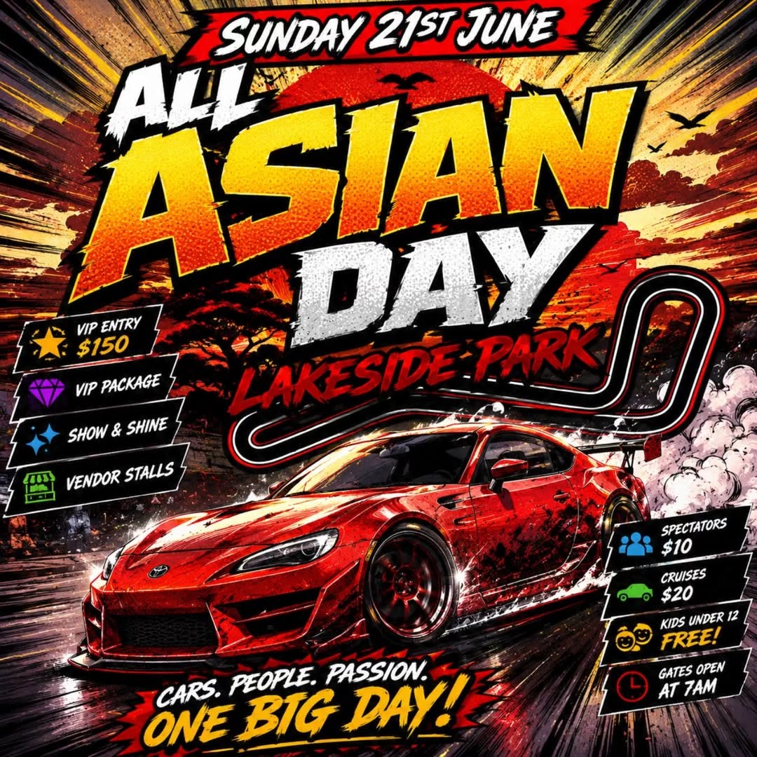 All Asian Day — JDM spectator event in Brisbane, QLD on Sunday 21 June 2026