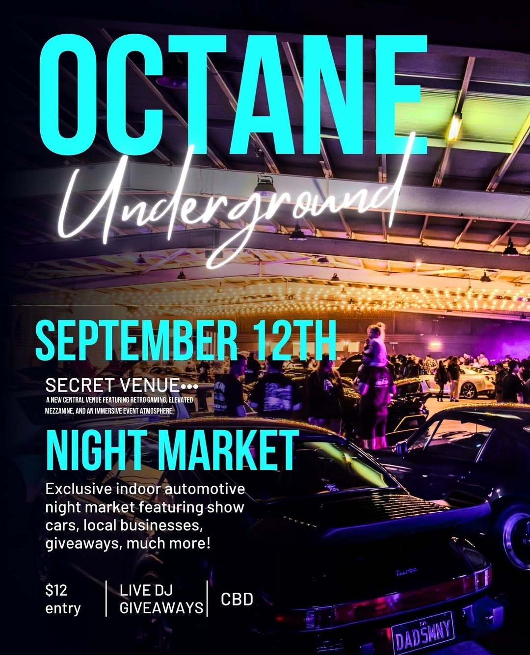 Octane Underground Night Market — JDM/Exotic car meet in Adelaide, SA on Saturday 12 September 2026