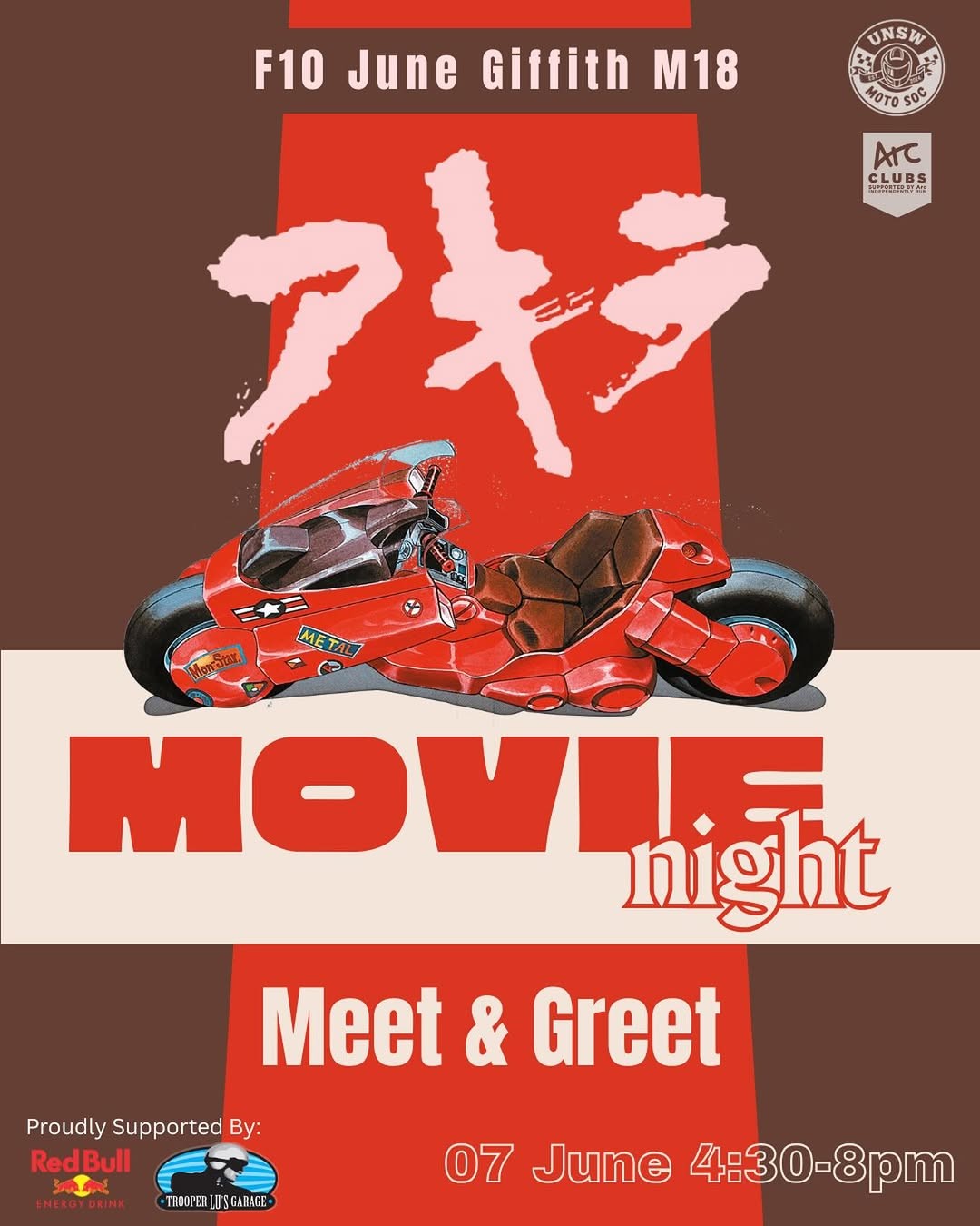 Movie Night - Akira + Meet & Greet — JDM car meet in Sydney, NSW on Sunday 7 June 2026