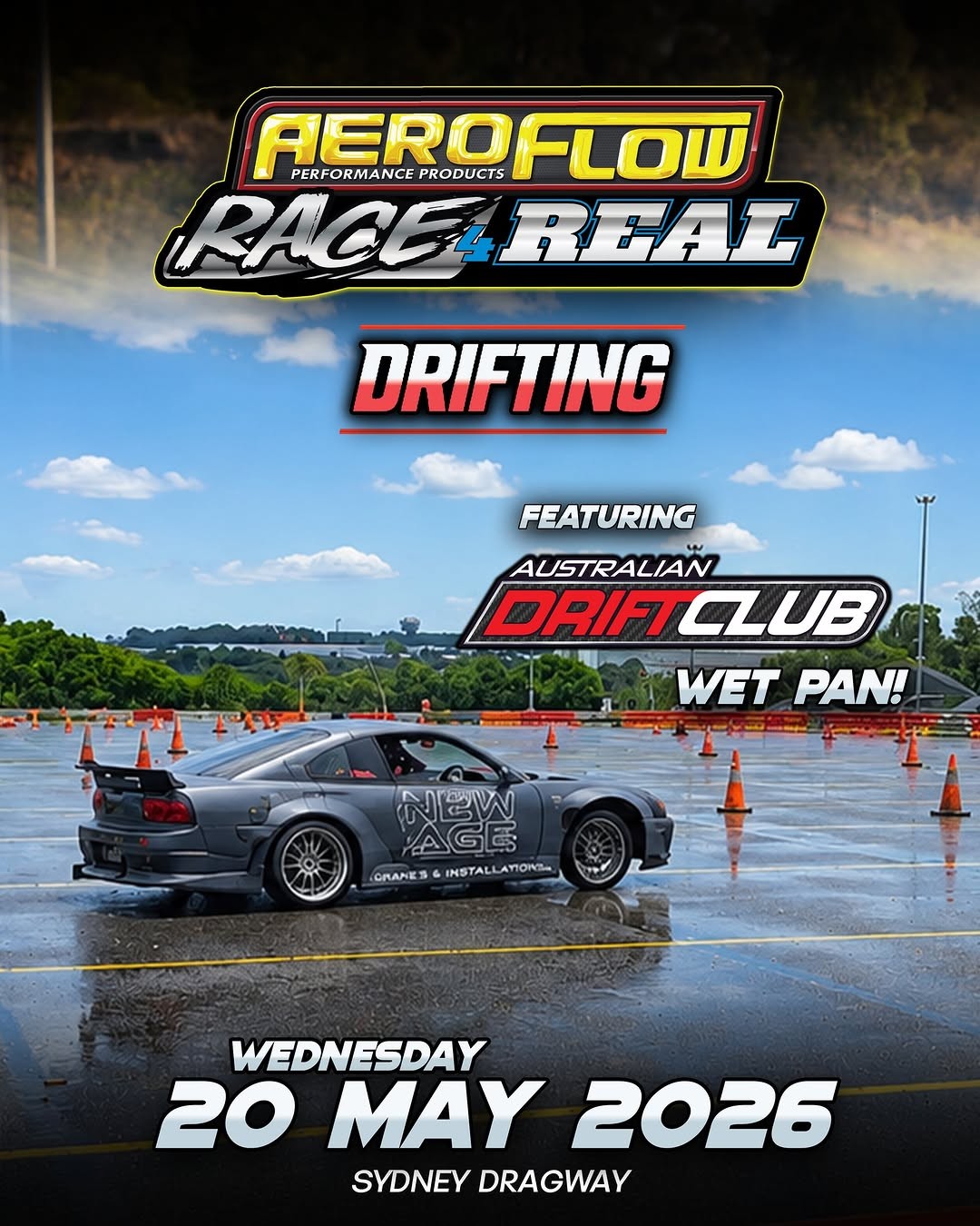 Aeroflow Race 4 Real - Drifting — JDM/Muscle track day in Sydney, NSW on Wednesday 20 May 2026