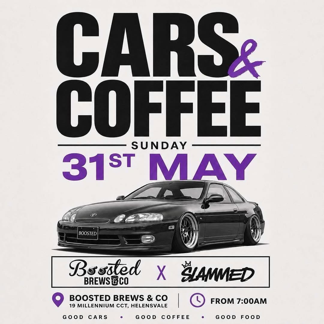 Cars & Coffee flyer — QLD