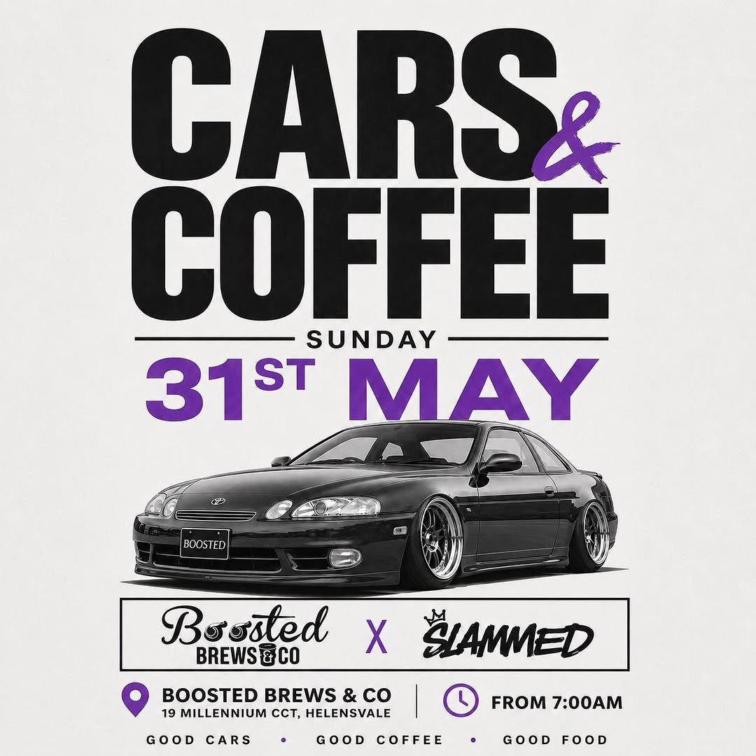 Cars & Coffee — JDM/Stance car meet in Brisbane, QLD on Sunday 31 May 2026