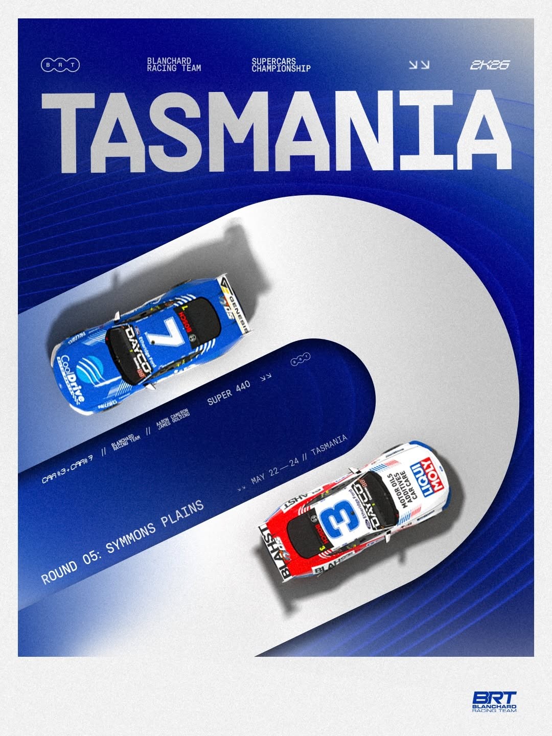 Supercars Championship Round 05: Tasmania — Muscle/Exotic spectator event in Launceston, TAS on Friday 22 May 2026