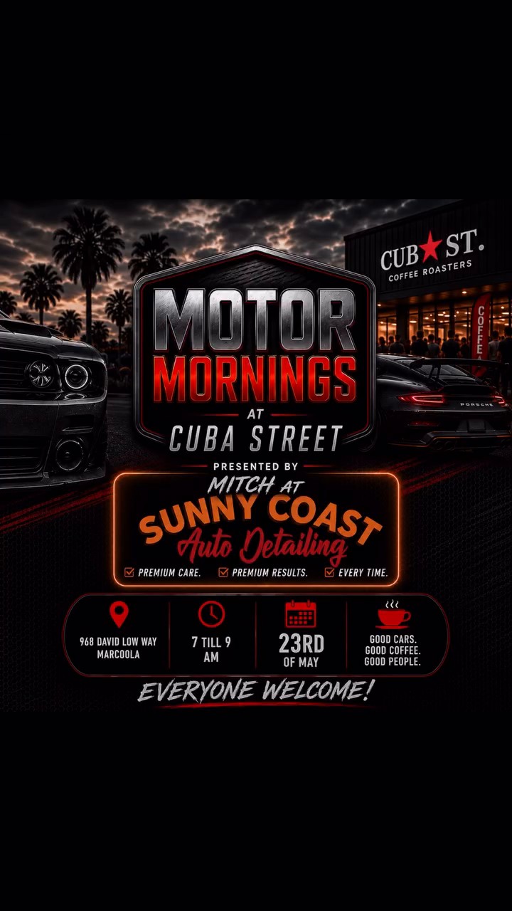 Motor Mornings — Classic car meet in Sunshine Coast, QLD on Saturday 23 May 2026