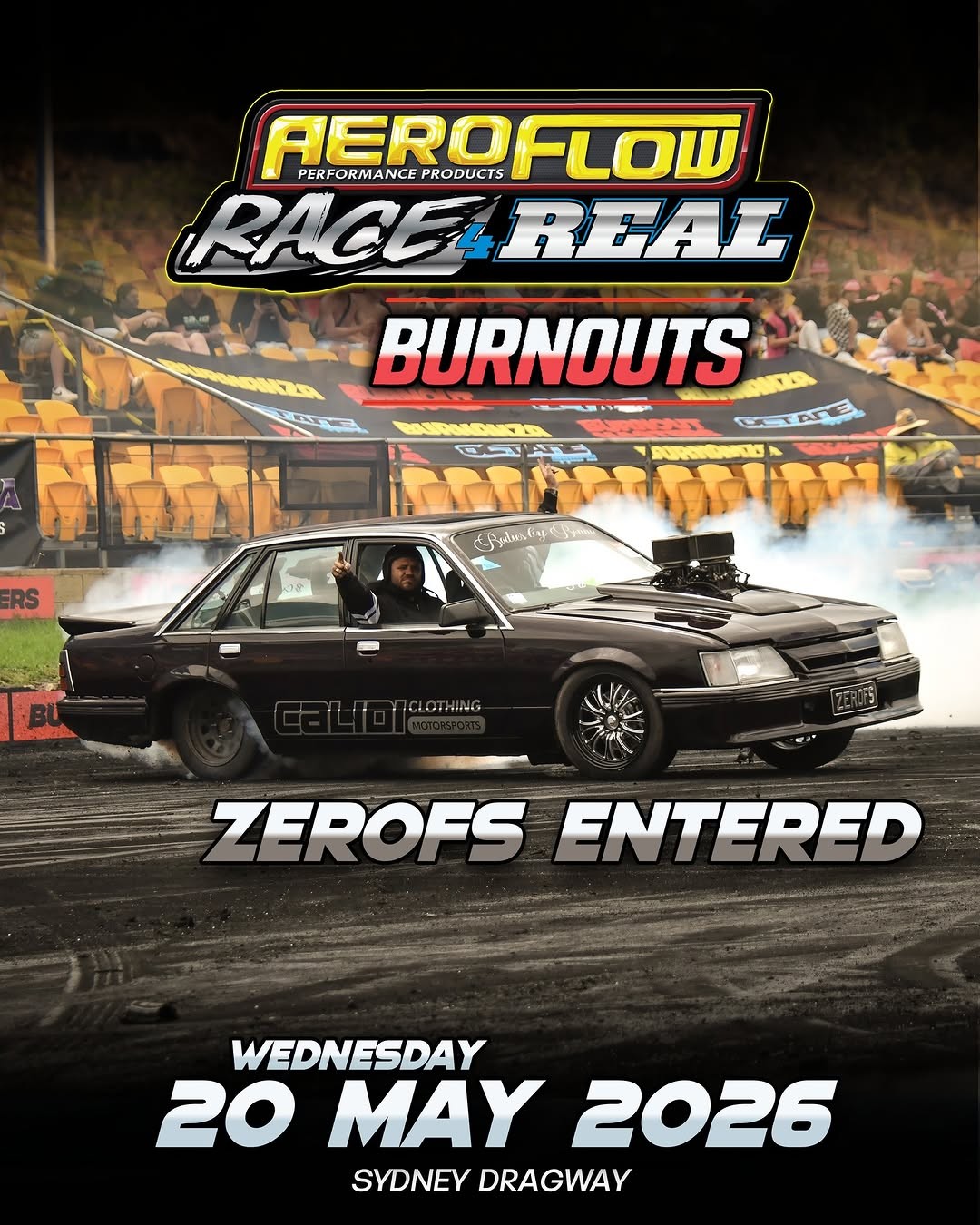 Aeroflow Race 4 Real Burnouts — Muscle track day in Sydney, NSW on Wednesday 20 May 2026