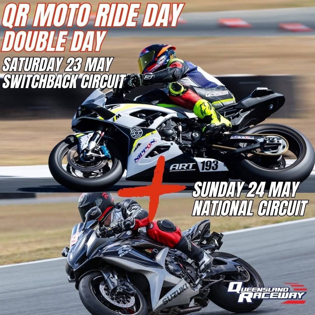 QR Moto Ride Day Double Day flyer — QLD