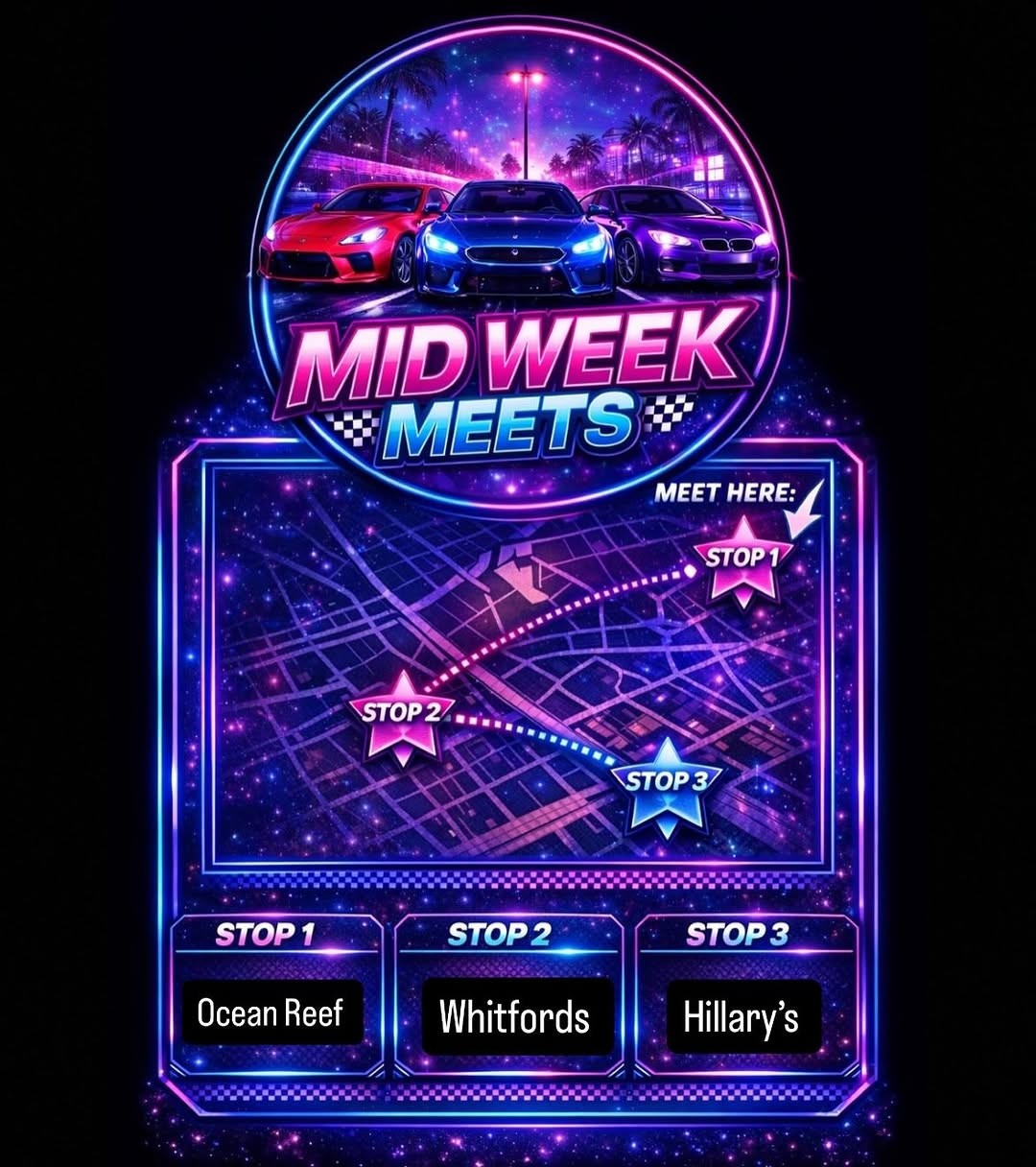 Mid Week Meets — Classic car meet in Perth, WA on Wednesday 20 May 2026