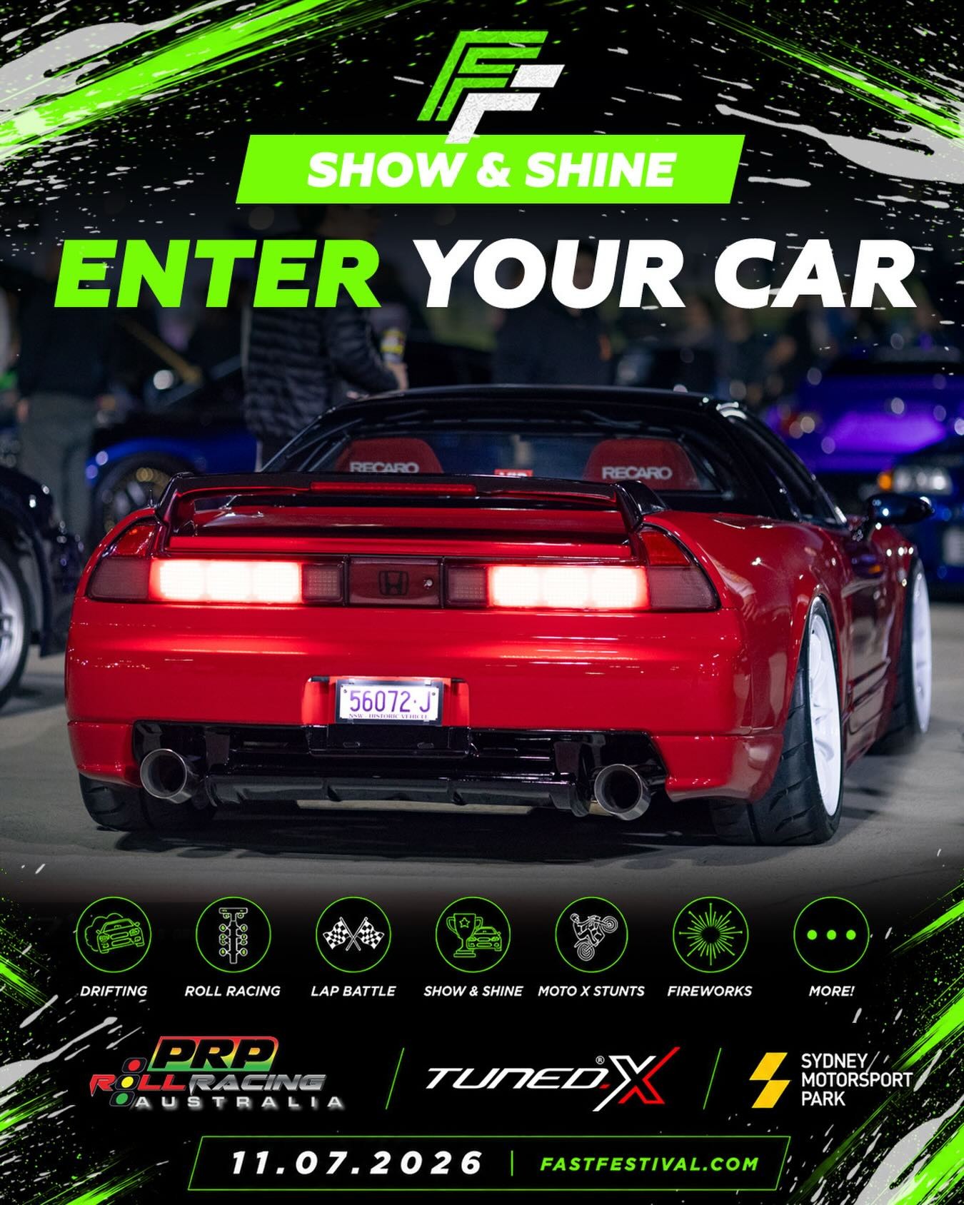Fast Festival — Euro/JDM spectator event in Sydney, NSW on Saturday 11 July 2026
