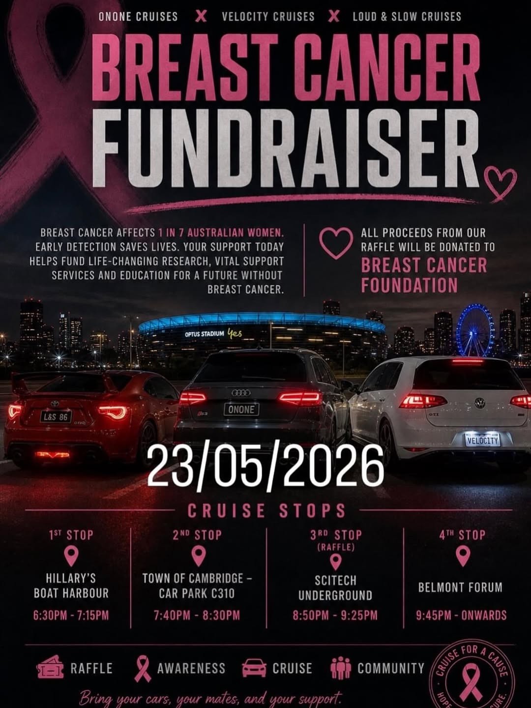 Breast Cancer Fundraiser flyer — WA