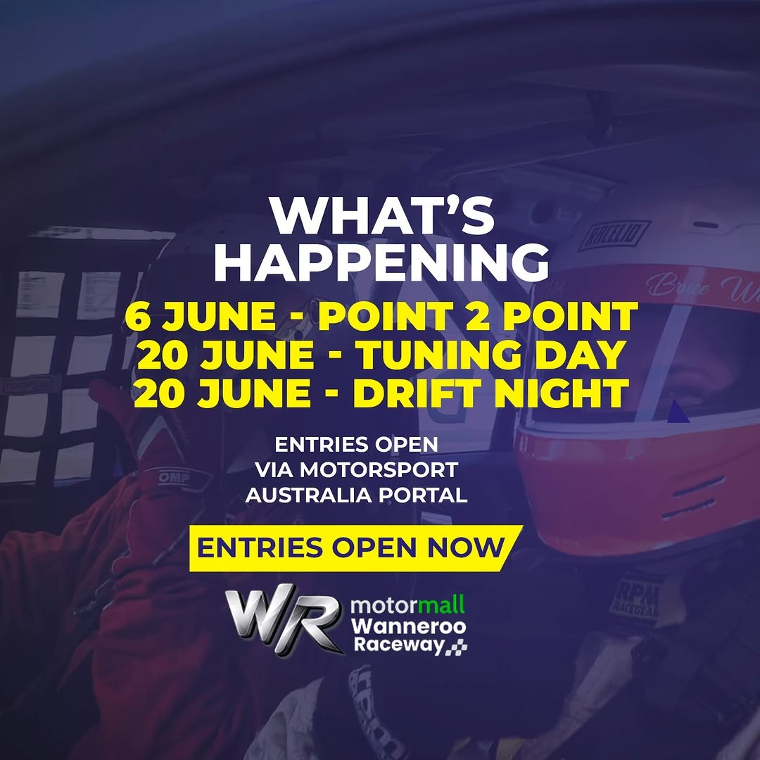 Tarmac Sportz Point2Point — Classic track day in Perth, WA on Saturday 6 June 2026