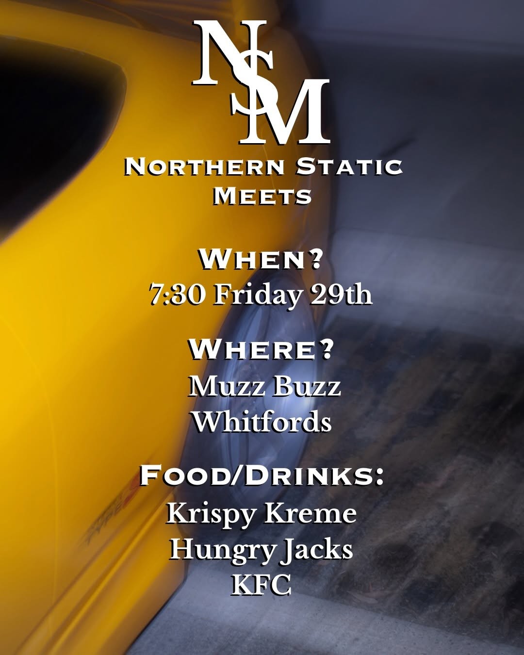 Northern Static Meets — Stance car meet in Perth, WA on Friday 29 May 2026