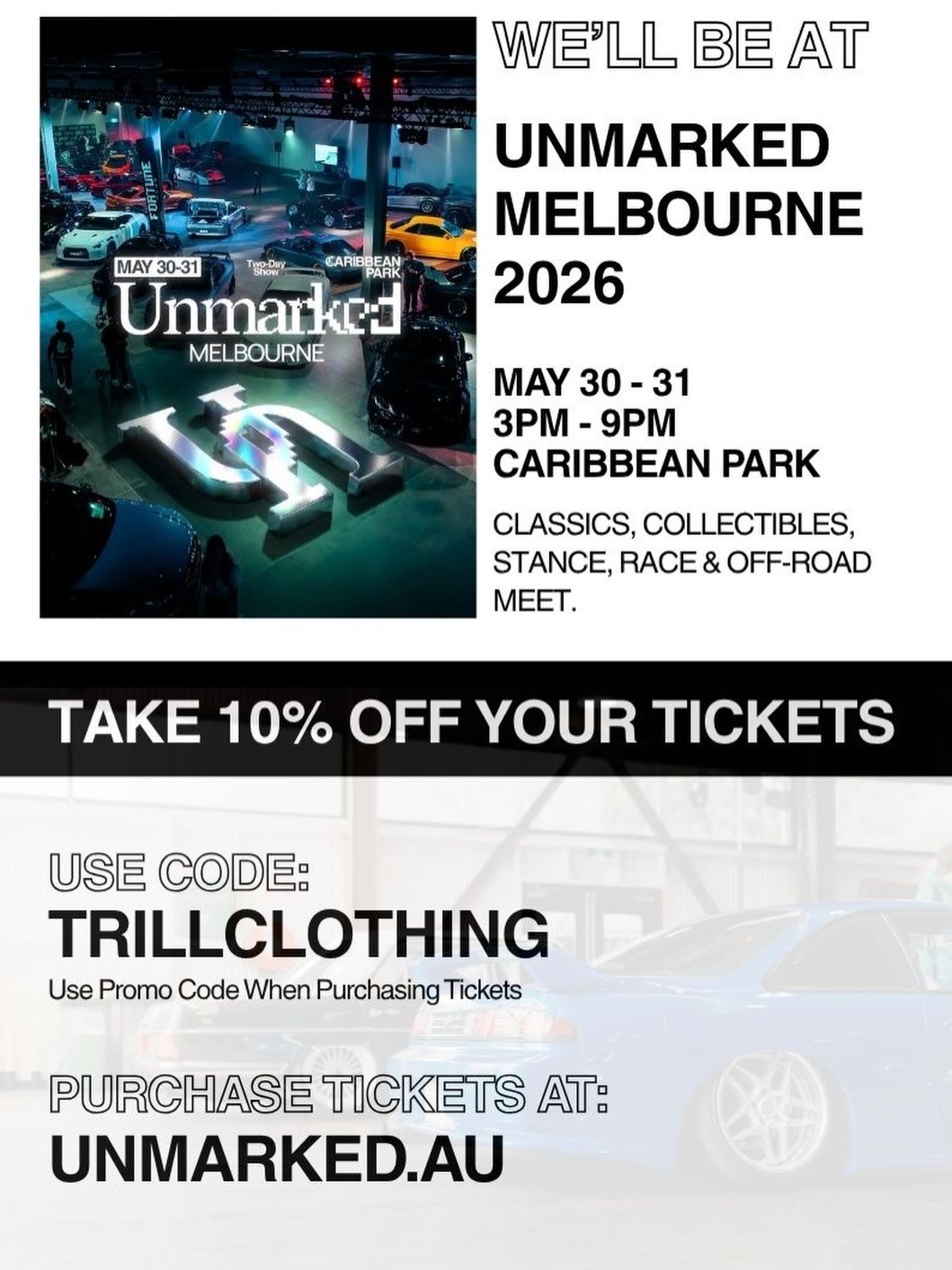 Unmarked Melbourne — 4x4/Classic spectator event in Melbourne, VIC on Saturday 30 May 2026