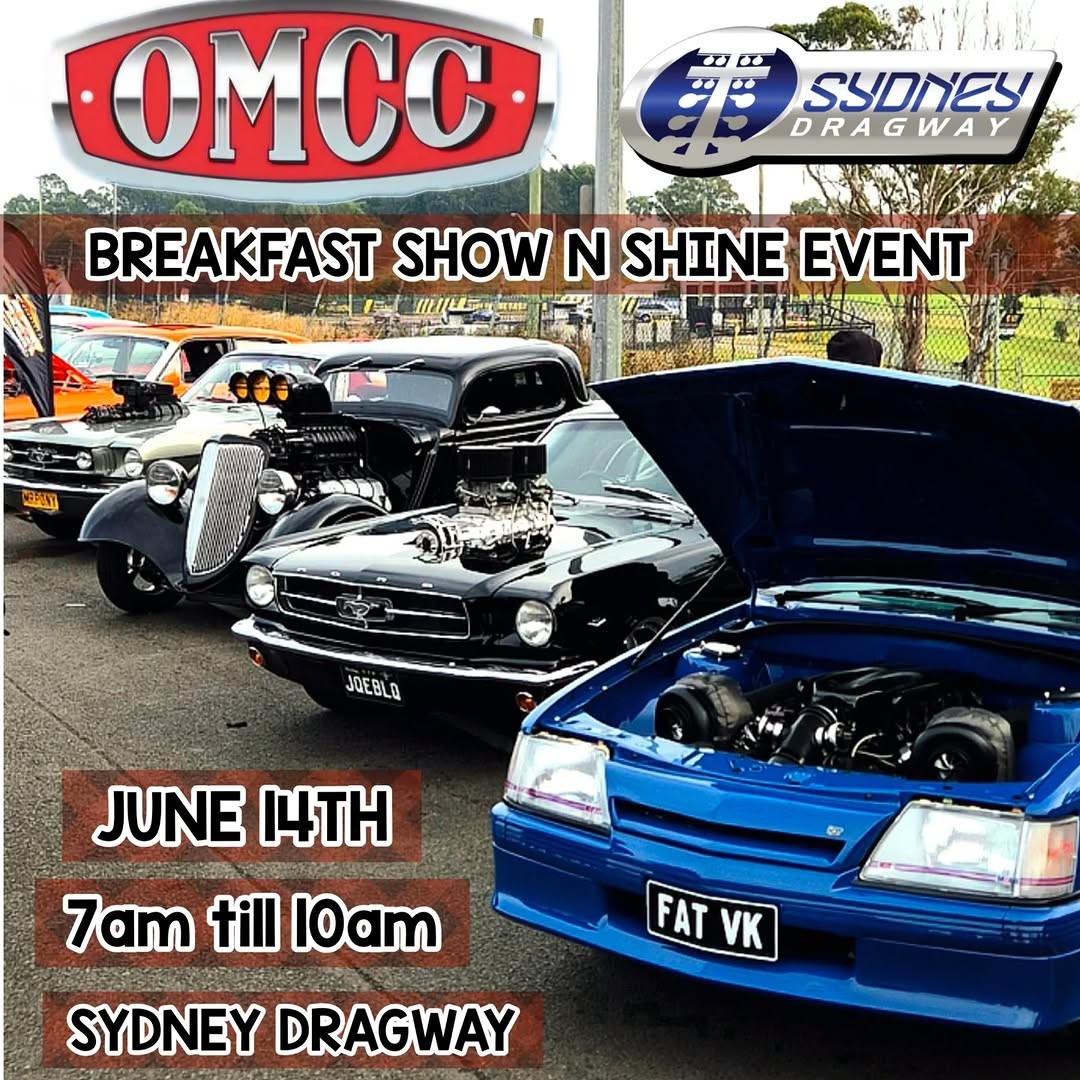 OMCC Breakfast Show n Shine — Classic/JDM car meet in Sydney, NSW on Sunday 14 June 2026