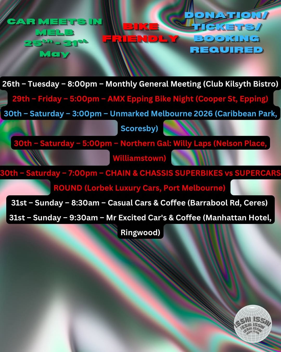Unmarked Melbourne 2026 — JDM/Stance car meet in Melbourne, VIC on Saturday 30 May 2026
