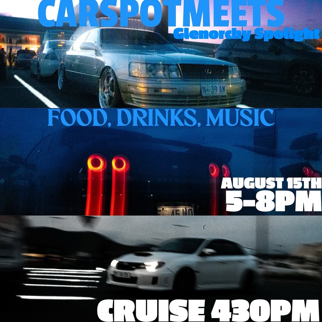 Glenorchy Spotlight — JDM car meet in Hobart, TAS on Saturday 15 August 2026