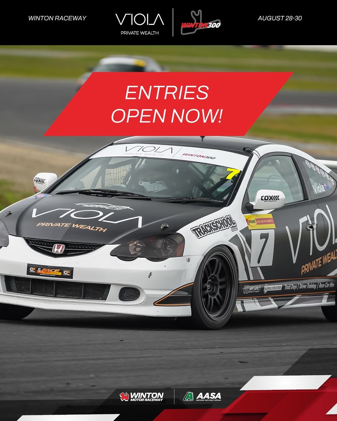 Viola Private Wealth Winton 300 — track day in Melbourne, VIC on Friday 28 August 2026