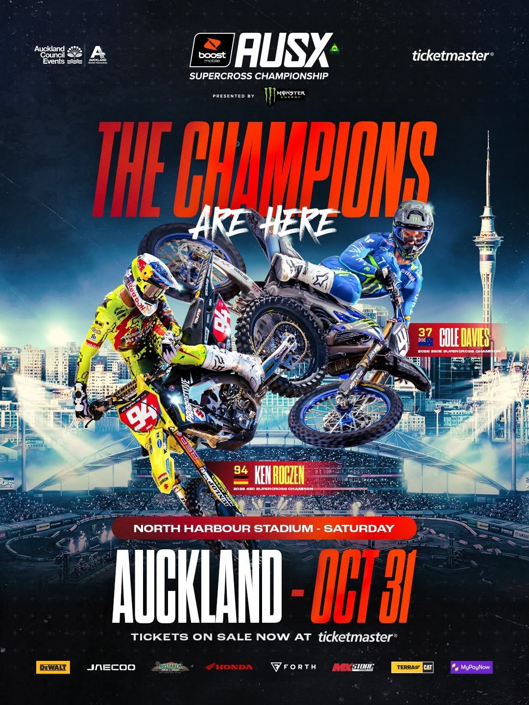 AUSX Supercross Championship — spectator event in International on Saturday 31 October 2026