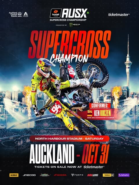 AUSX Supercross Championship Auckland — spectator event in International on Saturday 31 October 2026