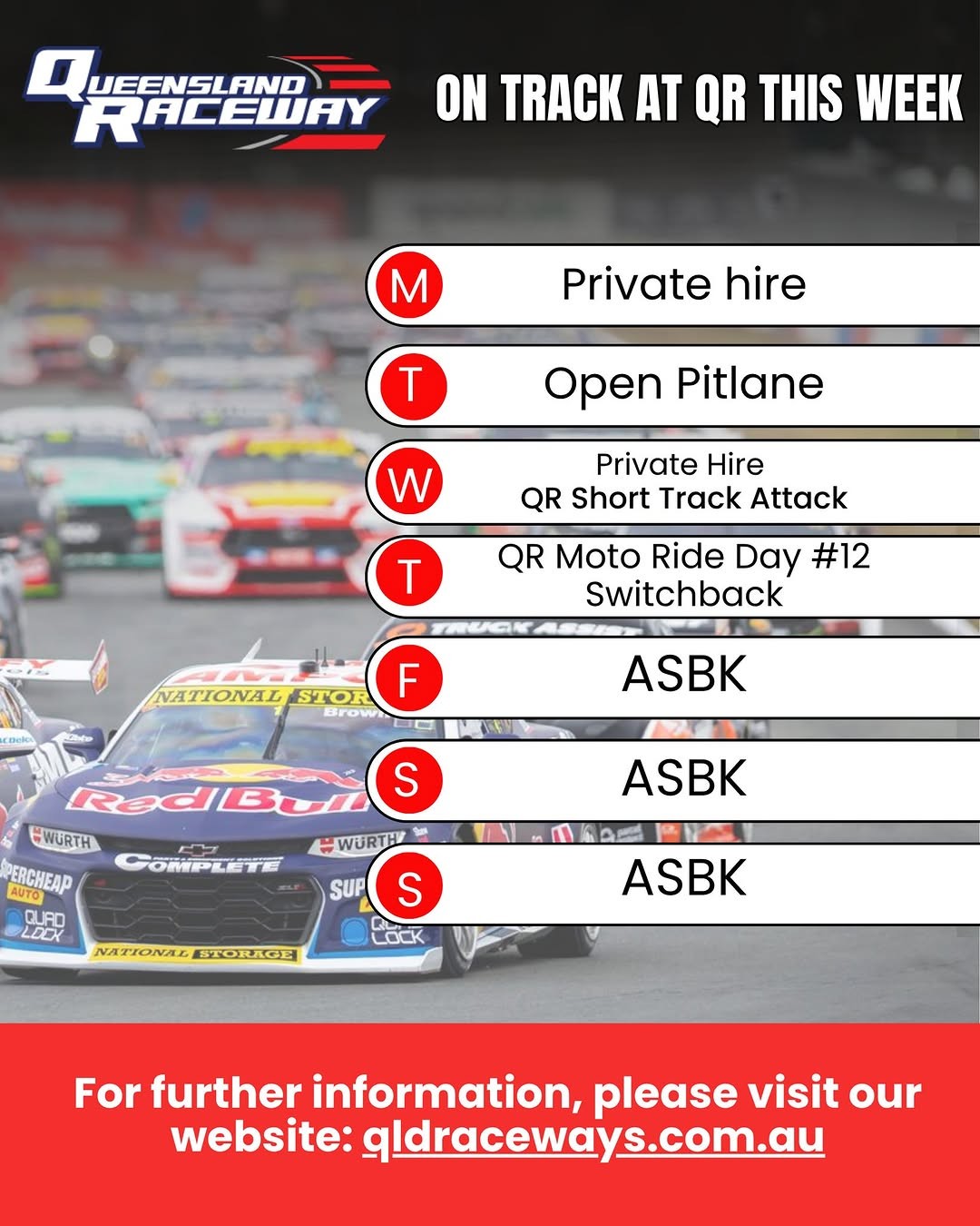 Australian Superbike Championship (ASBK) — spectator event in Brisbane, QLD on Friday 26 June 2026