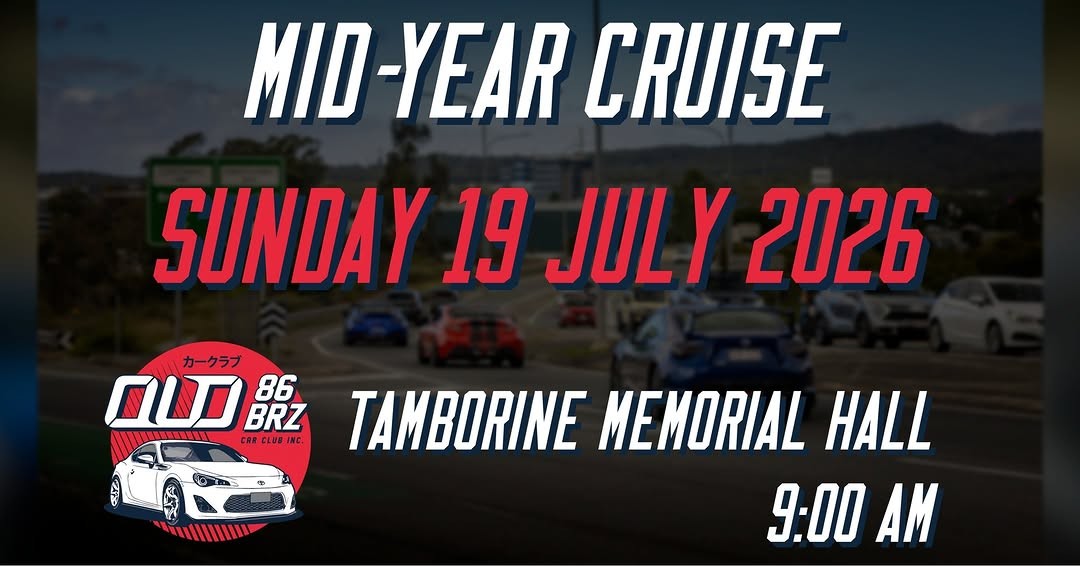 Mid-Year Cruise — JDM car meet in Gold Coast, QLD on Sunday 19 July 2026
