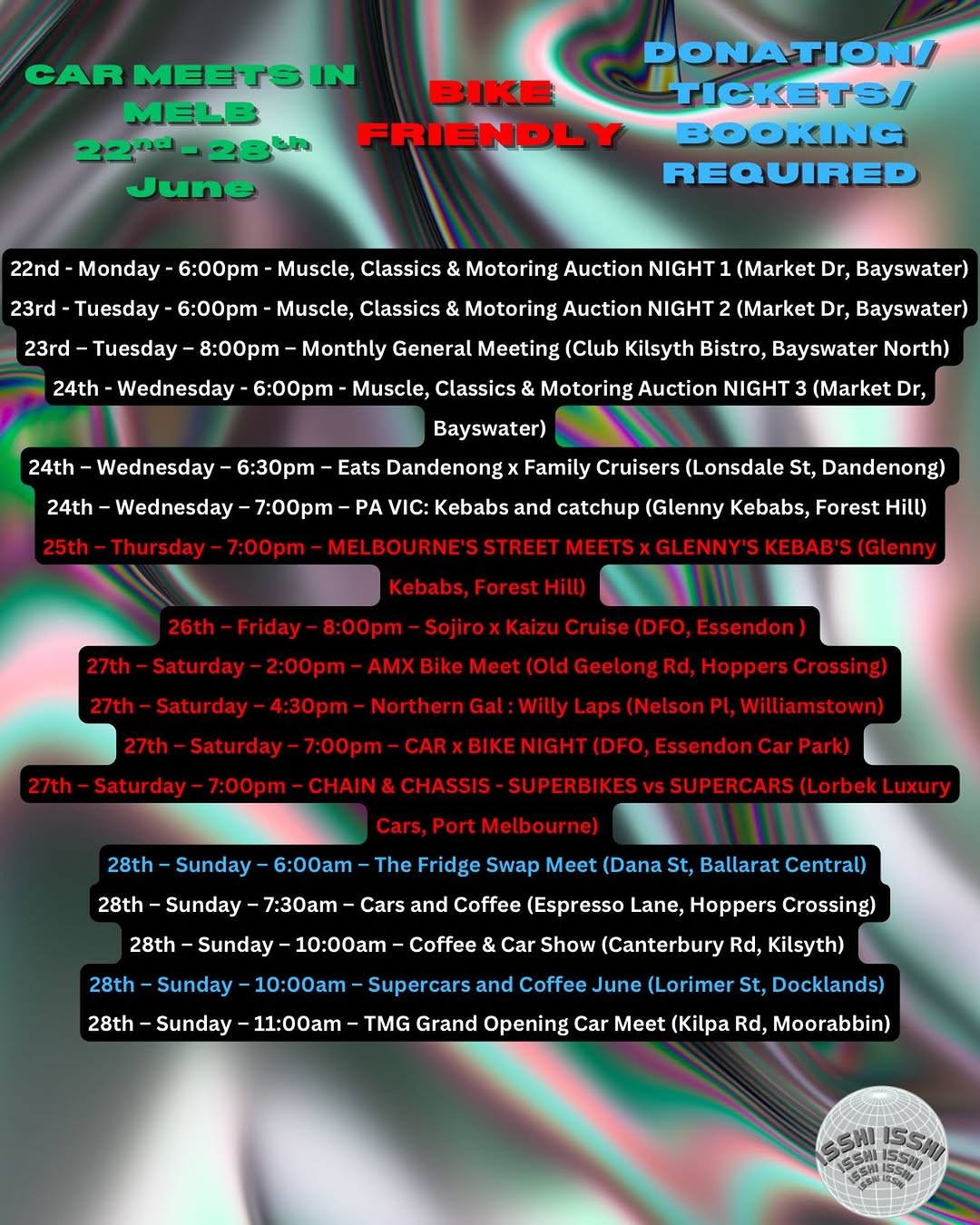Melbourne's Street Meets x Glenny's Kebab's — car meet in Melbourne, VIC on Thursday 25 June 2026