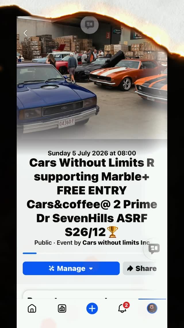 Cars Without Limits R supporting Marble+ — Classic/Muscle car meet in Sydney, NSW on Sunday 5 July 2026