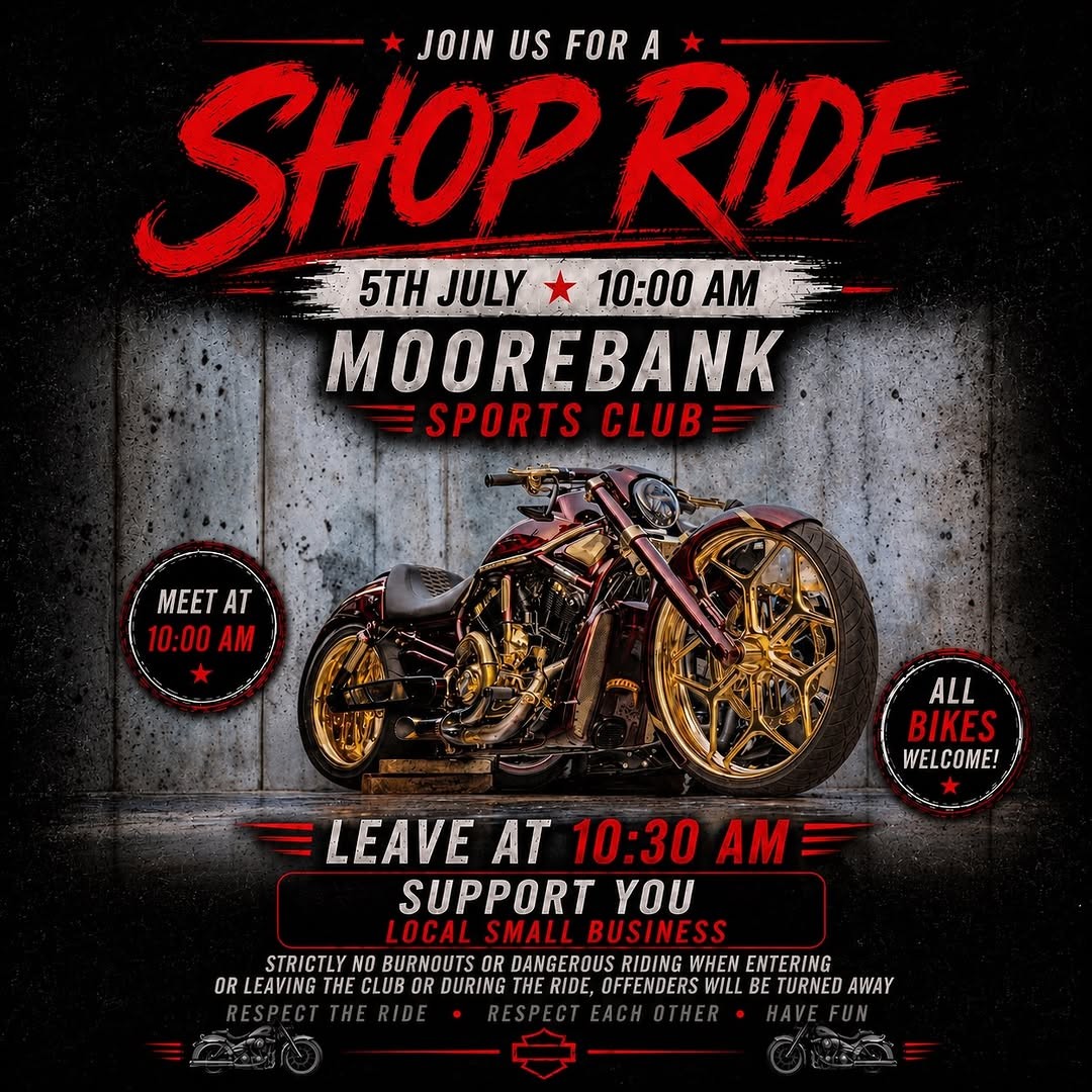Elite Custom Harleys Shop Ride — Muscle car meet in Sydney, NSW on Sunday 5 July 2026