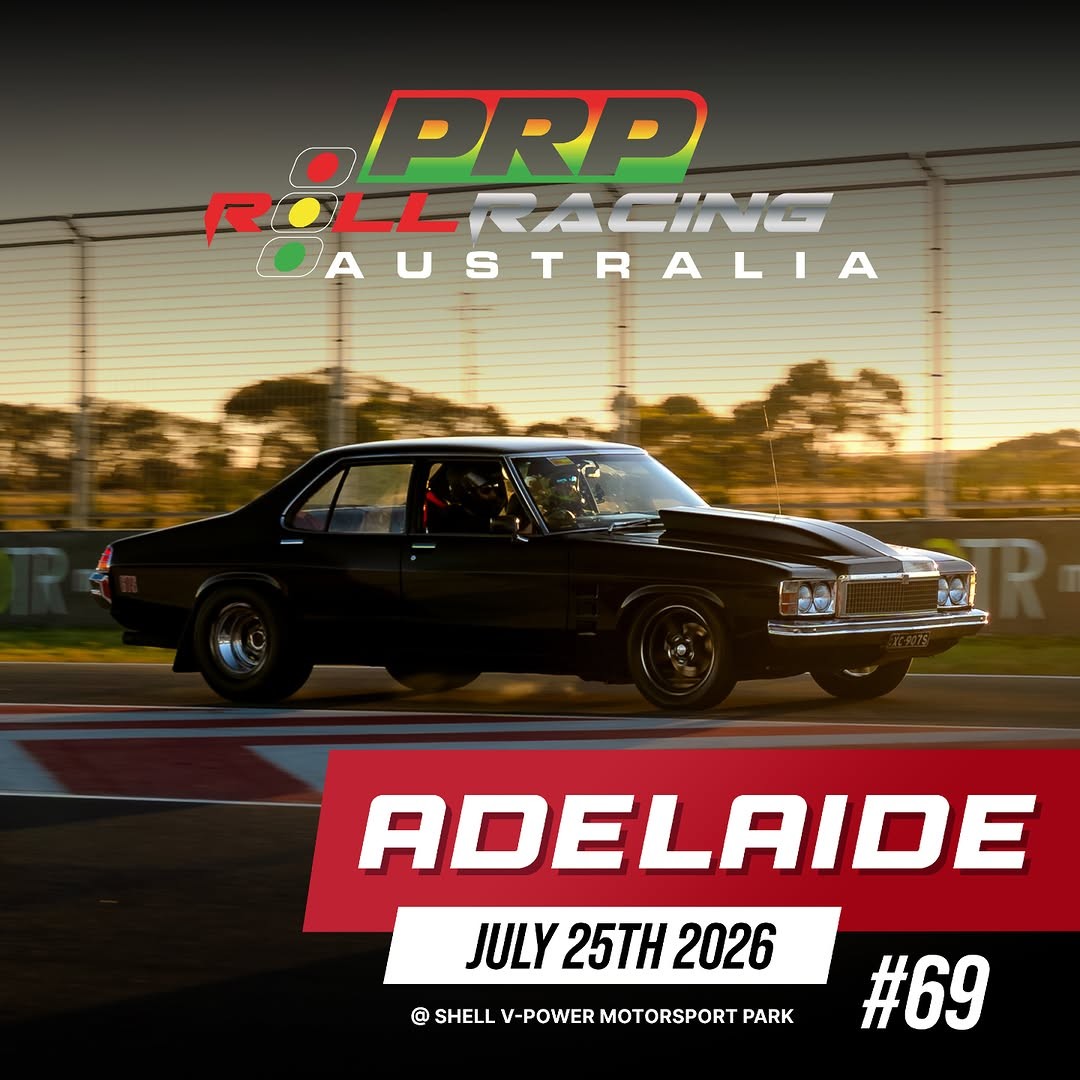 Roll Racing Adelaide #69 — Muscle track day in Adelaide, SA on Saturday 25 July 2026
