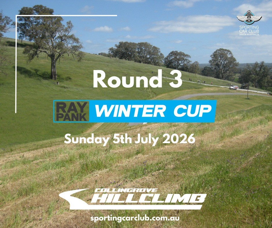 Ray Pank Winter Cup - Round 3 — track day in Adelaide, SA on Sunday 5 July 2026