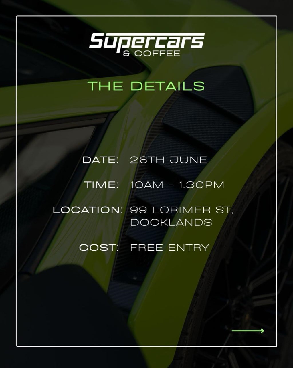 Supercars & Coffee - Winter Edition — Exotic/JDM car meet in Melbourne, VIC on Sunday 28 June 2026