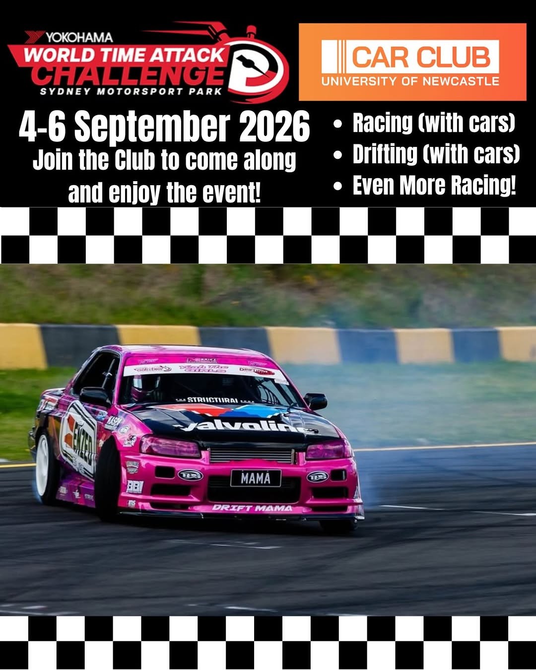World Time Attack Challenge — JDM spectator event in Sydney, NSW on Friday 4 September 2026