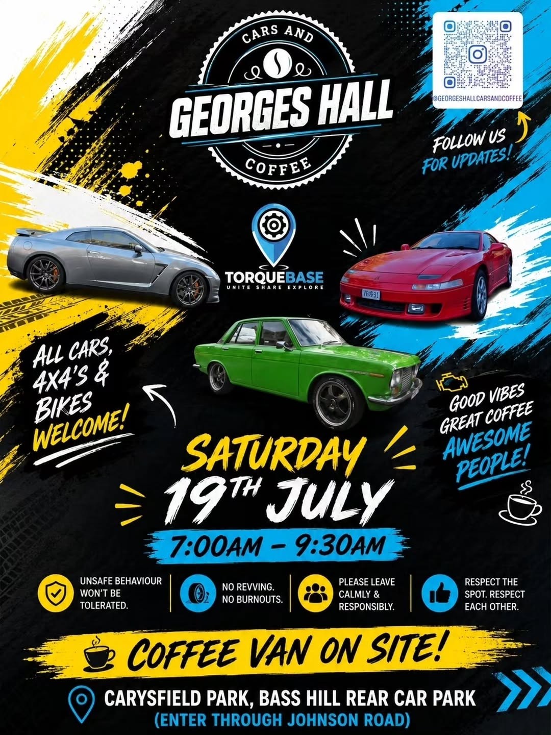 Georges Hall Cars and Coffee — JDM/4x4 car meet in Sydney, NSW on Sunday 19 July 2026