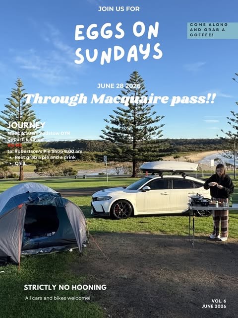 Eggs on Sundays — car meet in Sydney, NSW on Sunday 28 June 2026